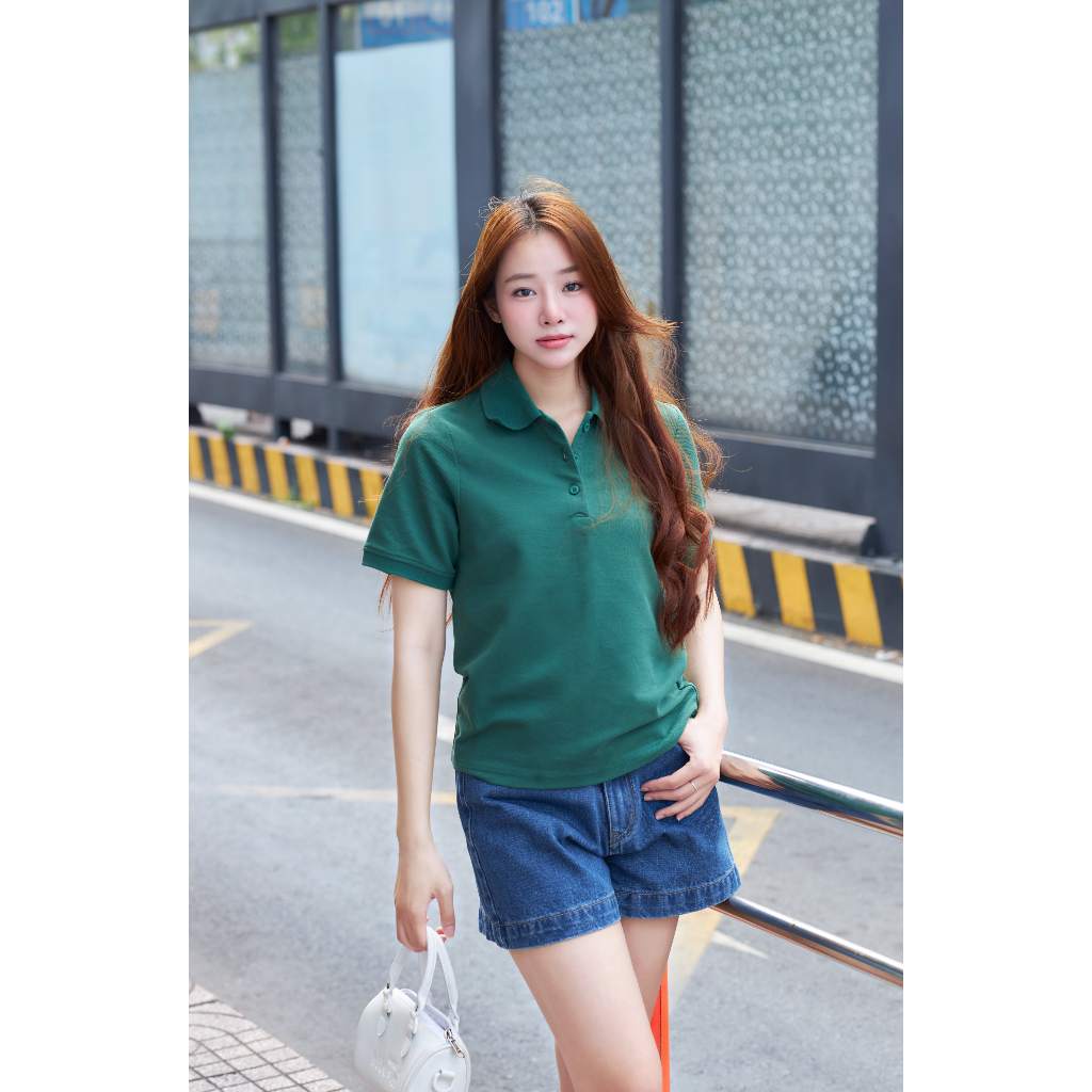 Áo polo nữ GILLEE (nhiều màu) trơn tay ngắn basic form rộng mang phong cách Hàn Quốc cotton thoáng mát FAP078 | BigBuy360 - bigbuy360.vn