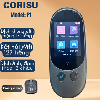 Máy phiên dịch trực tiếp Corisu F1 dịch giọng nói cực chuẩn, dịch không cần kết nối mạng 11 ngôn ngữ