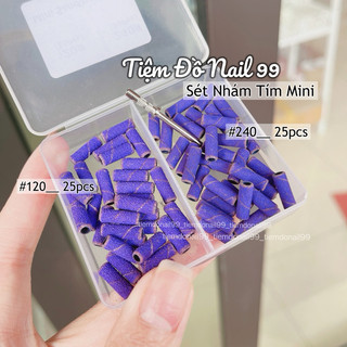 Đầu mài nhám tím mini, lõi lắp đầu nhám mini