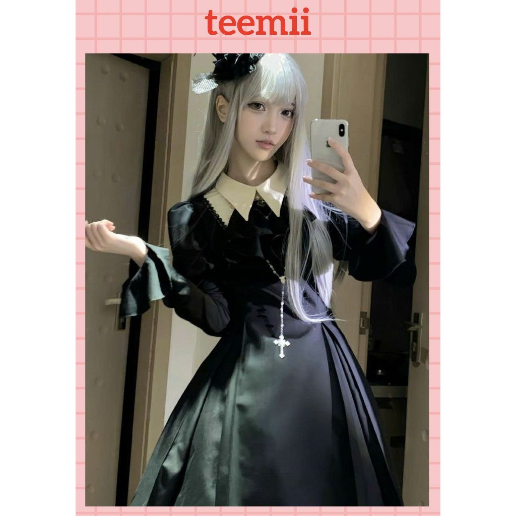 Teemmi | Đầm lolita gothic thắt eo phong cách Nhật Bản (Kèm ảnh thật)