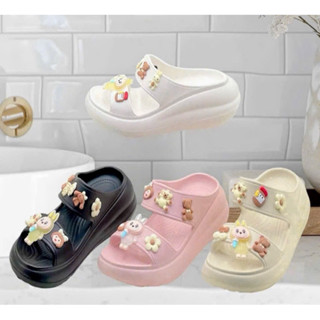 (Full Chram) Dép Nữ 2 Quai Cross Đế Cao 7cm Hàng Quảng Châu Cao Cấp Tặng Full Chram