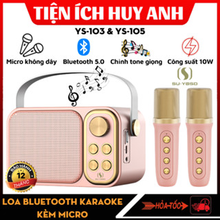 Loa Bluetooth Mini Karaoke Kèm Micro YS-105 và YS-103 -  Bass cực đã tai , Âm thanh siêu hay