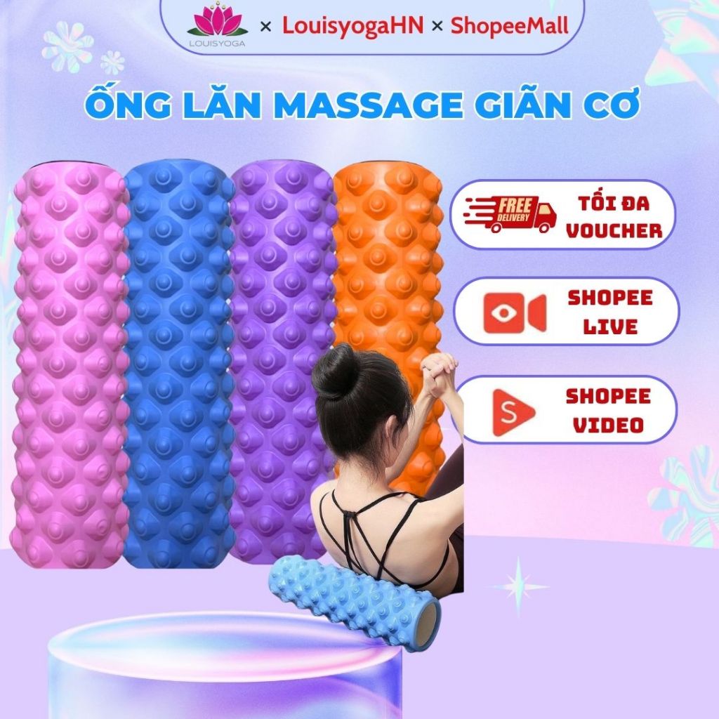 Con lăn massage tập Yoga Foam Roller- LOUISYOGA