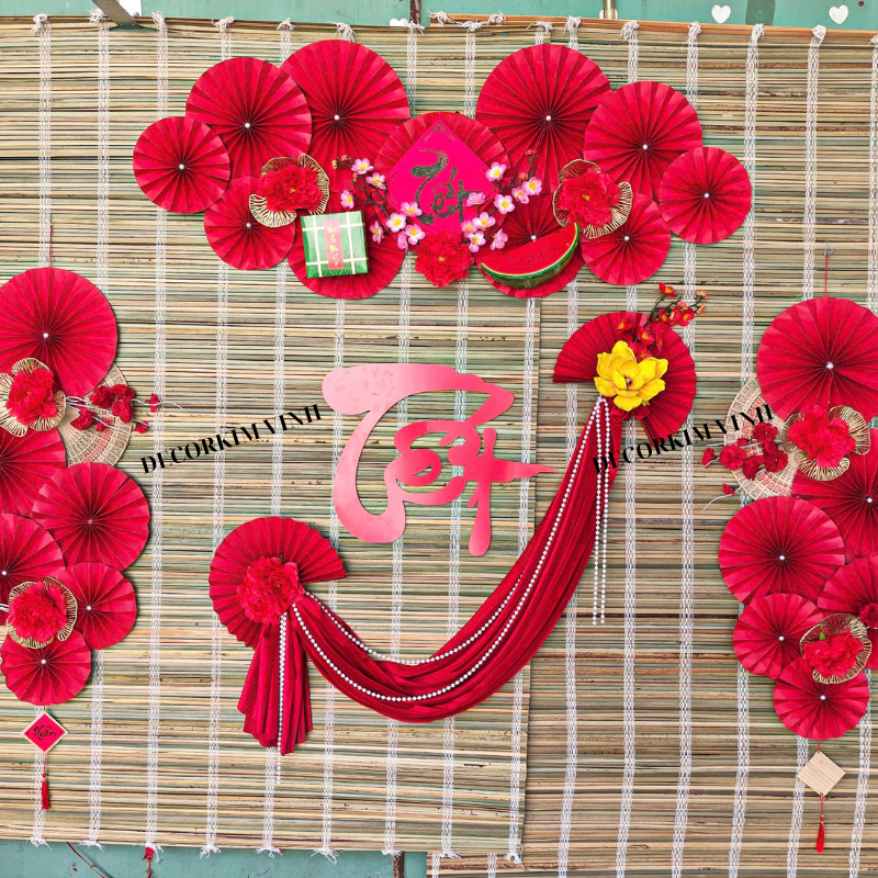 Set Vật Liệu Làm Phông Nền Trang Trí Tết SET14