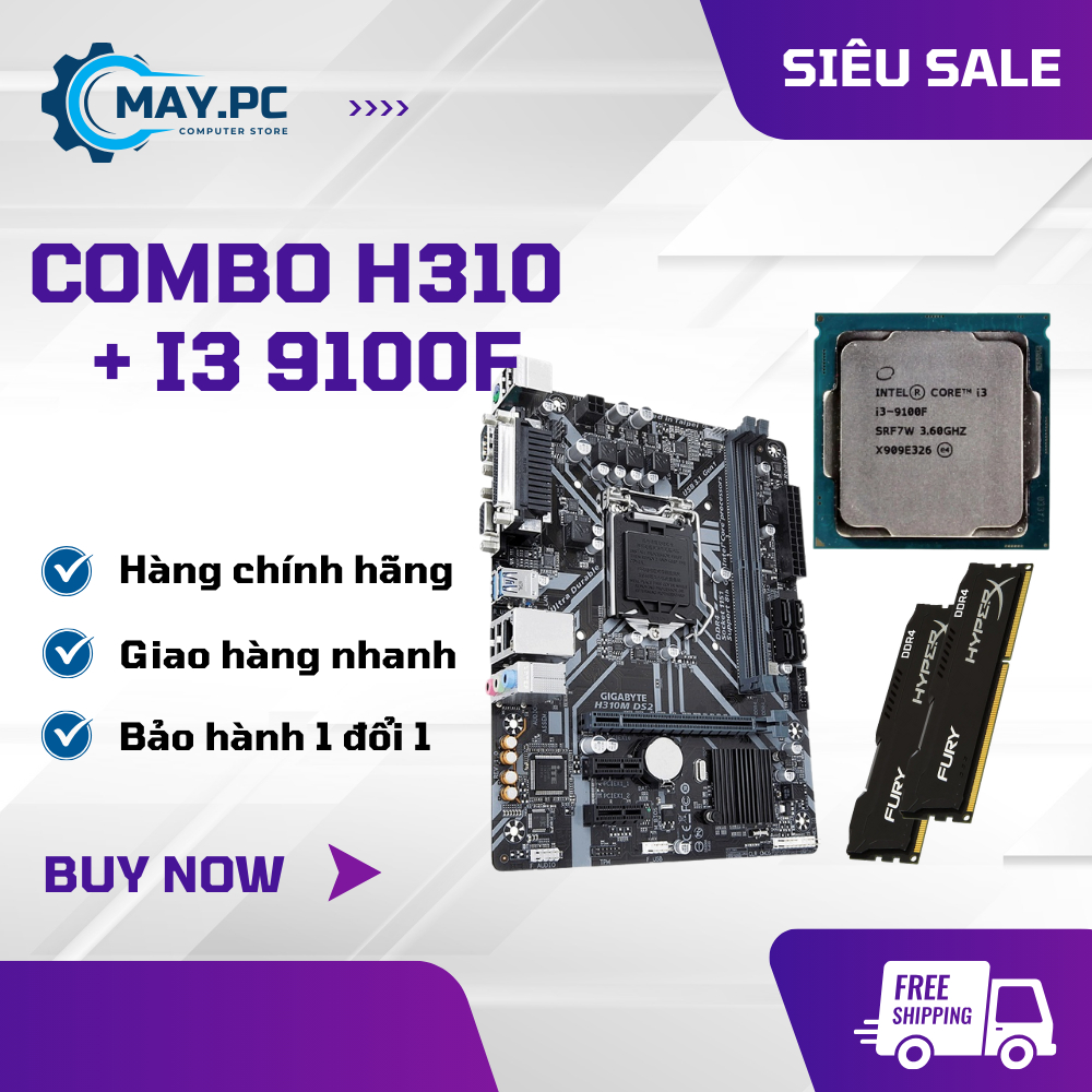 COMBO H310 I3 9100F RAM 8GB