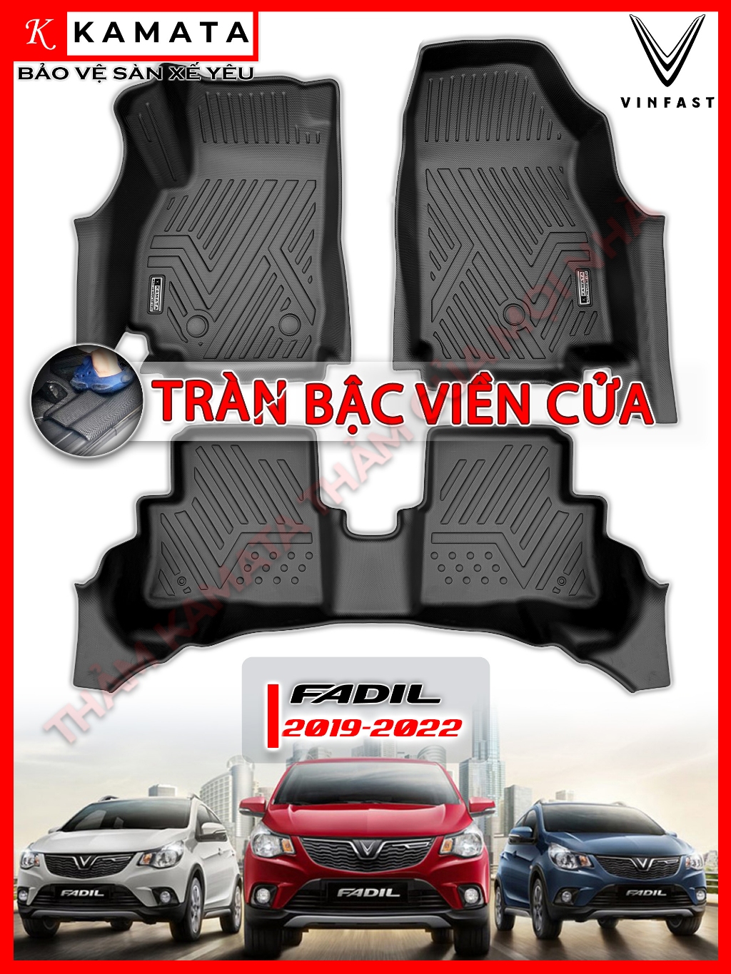 Thảm lót sàn ô tô 5D Vinfast Fadil