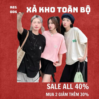 [ XẢ KHO TOÀN BỘ ] Áo thun in nổi thêu REGODS form rộng unisex nam nữ cotton 250gsm - Tee Embossed
