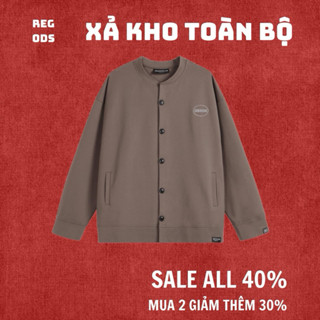 [ XẢ KHO TOÀN BỘ ] Áo khoác Jacket nút gài thêu REGODS form rộng unisex nam nữ vải Nỉ PCG - Jacket pieces ss1