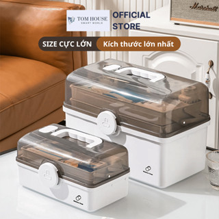 [SIZE CỰC LỚN] Hộp Đựng Thuốc Gia Đình 3 Tầng Nắp Màu Trà Đa Năng Chia Ngăn Tiện Lợi Cỡ Lớn Siêu Tiện Dụng