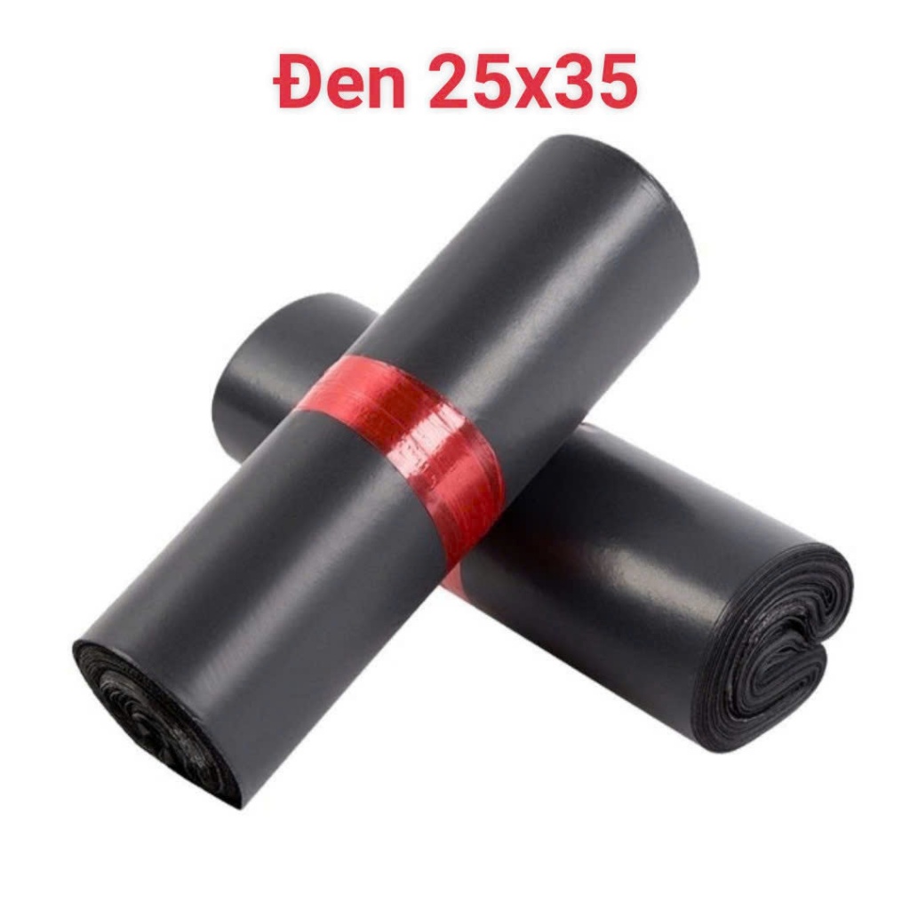 1Kg Màu đen, Túi gói hàng Niêm Phong Size 25*35 Tự Dính Dày Dặn Niêm Phong Đơn Hàng - HS22STORE