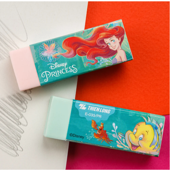 [E-033/PR] Combo 10/20 Gôm tẩy xóa chì 2B Thiên Long Điểm 10 nhân vật hoạt hình Công chúa Ariel Disn