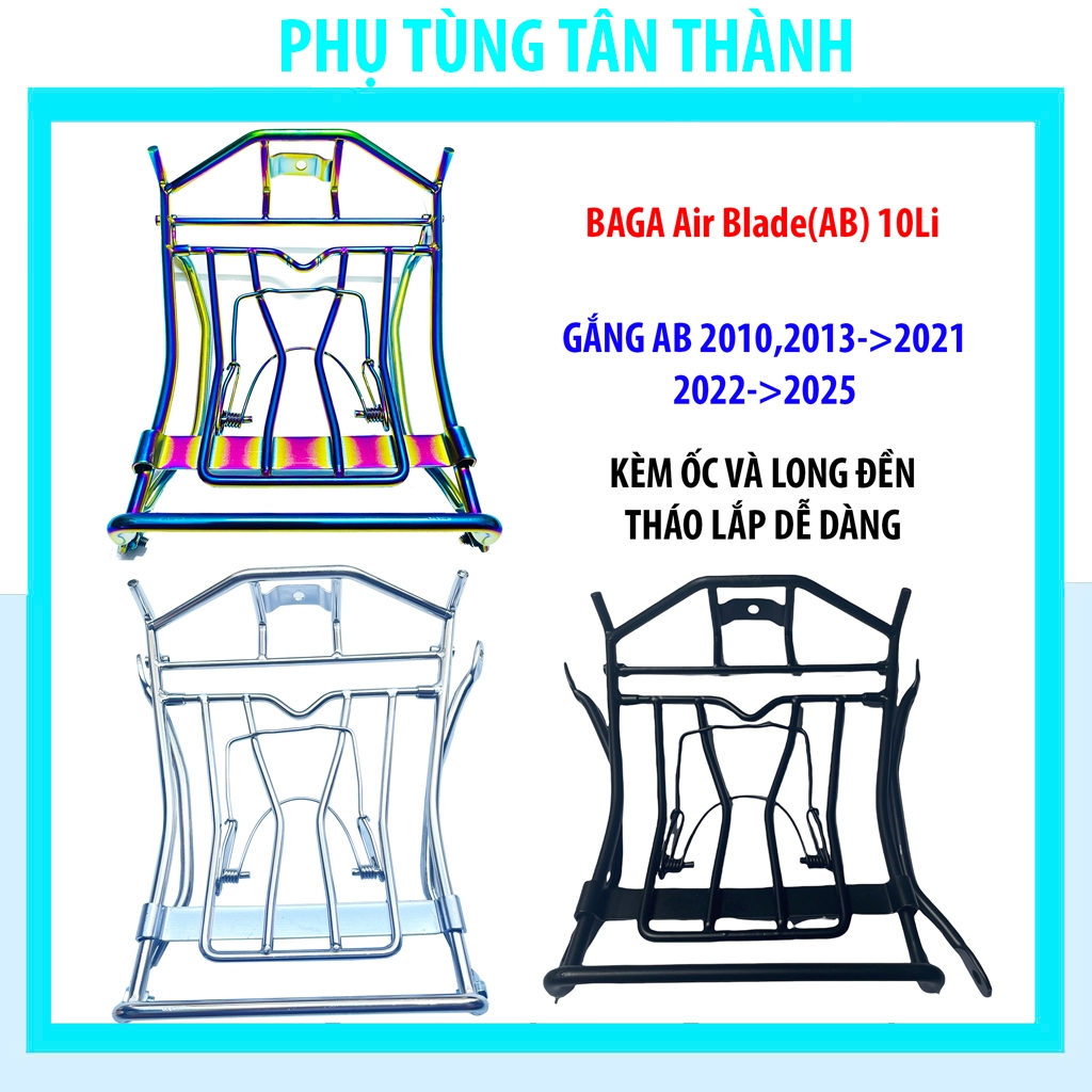 Baga AB Màu Titan, Baga INOX, Baga Đen Sơn Tĩnh Điện Cao Cấp 2013-2021-PTTT