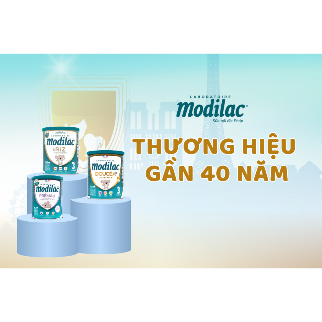 [Combo 2 lon] Date 2027 Sữa MODILAC DOUCEA Pháp Đủ Số 1,2 ,3 - Phát Triển Toàn Diện - Lon 800g