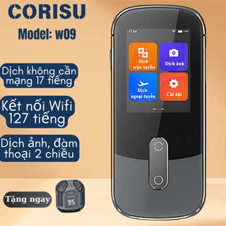 Máy phiên dịch Corisu W09 thông dịch 15 ngôn ngữ không cần kết nối mạng bảo hành chính hãng 12 tháng