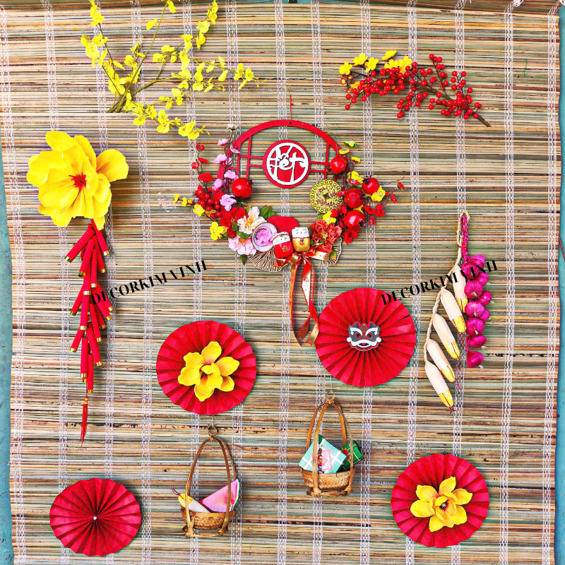 Set Vật Liệu Làm Phông Nền Trang Trí Tết SET15