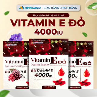  Combo 3 hộp Viên uống Vitamin E đỏ 4000IU MP  hỗ trợ sáng da dưỡng ẩm ,chống lão hóa -hộp 60 viên 