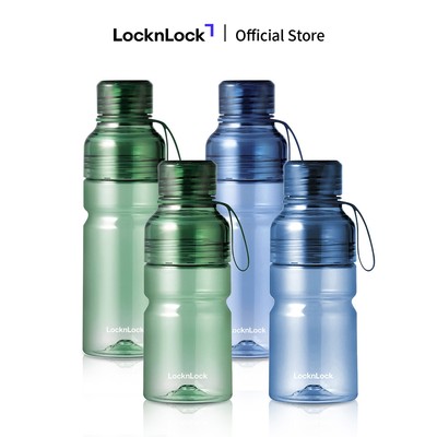 Bình nước nhựa thể thao LocknLock Two-way Sports Bottle 520ml / 680ml - Nắp đôi, có quai xách, tritan an toàn  2 màu