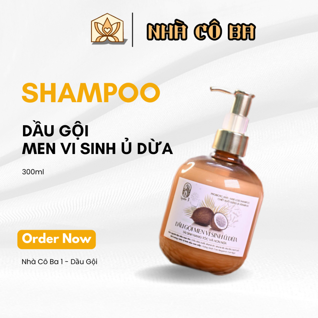 (Có Hỏa Tốc) Dầu Gội Men Vi Sinh Ủ Dừa