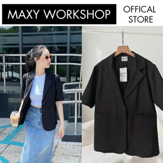 Áo khoác blazer nữ tay ngắn công sở Hàn Quốc Short Button Blazer Maxy Workshop