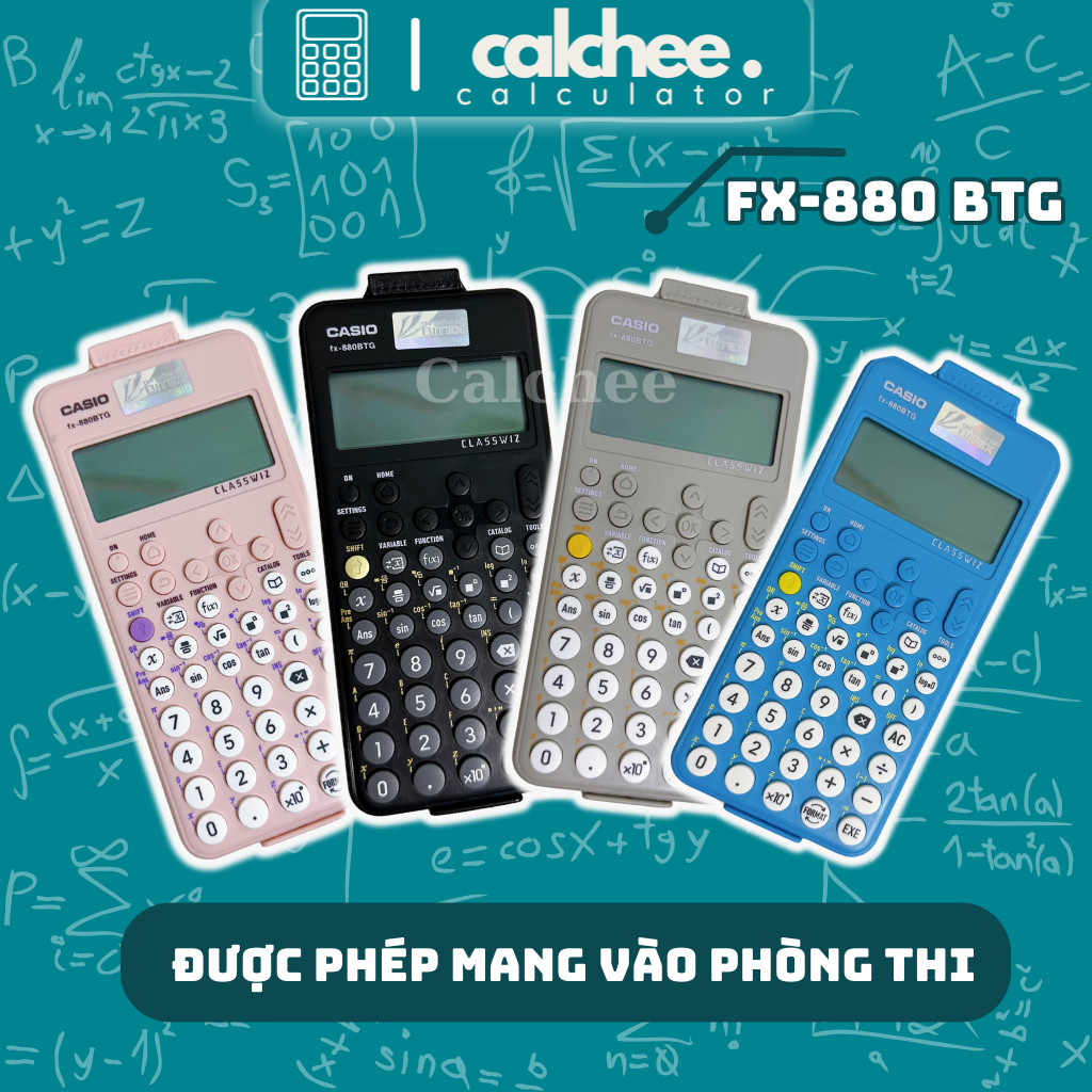 Máy tính Casio Fx-880 BTG có hỗ trợ tiếng việt, Máy tính học sinh giá rẻ fx-880 btg cầm tay học sinh
