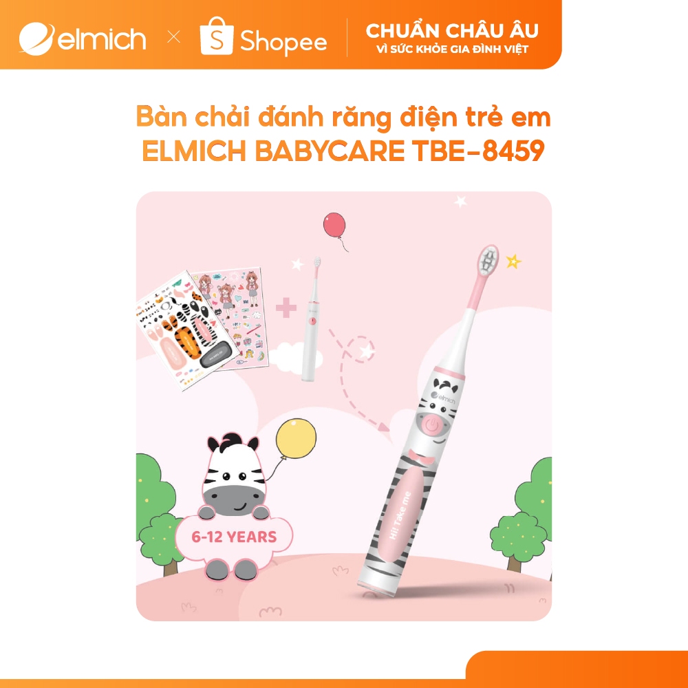 [Outlet S2] Bàn chải đánh răng điện trẻ em ELMICH BABYCARE TBE-8459