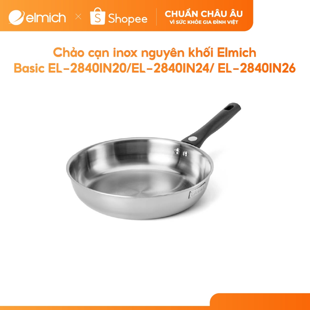 [Outlet S2] Chảo sâu lòng inox nguyên khối Elmich Basic EL-2842IN
