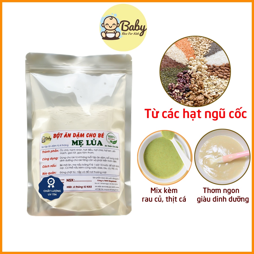 Bột Ăn Dặm Cho Bé Mẹ Lúa Từ 4m Thơm Ngậy Nhiều Loại Hạt Ngũ Cốc Cho Bé Biếng Ăn Đầy Đủ Dinh Dưỡng
