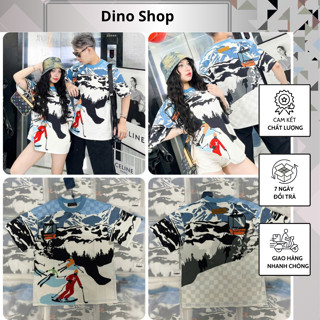  Áo Phông Nam Nữ Lờ Vê In Họa Tiết Loang Xanh Siêu Hot - Áo Phông Eo Vì Phối Màu Sắc Cực Đẹp 