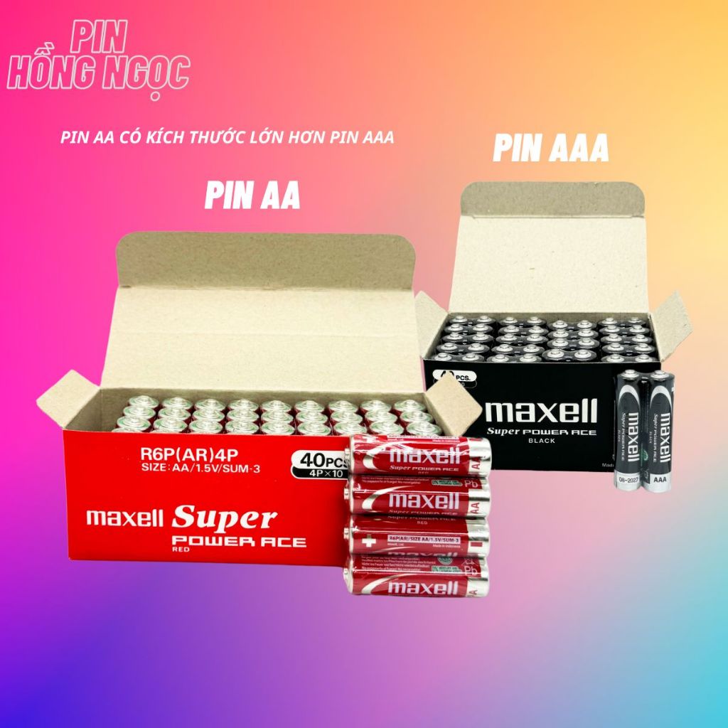 Hộp Pin Maxell Alkaline AA AAA 1.5V