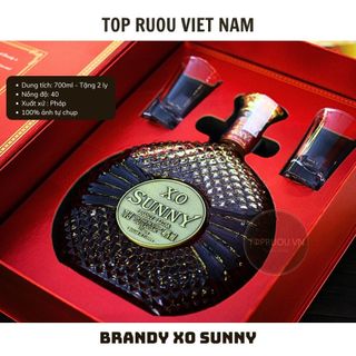 Hộp Quà Tết Brandy XO Pháp Tháp Leopold - Sunny - Matignon 700ml [Chính Hãng] [Top Rượu VN]