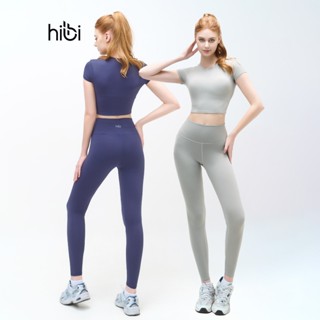 Set Đồ Tập Yoga Gym Hibi Sports H147 Áo Croptop Có Tay Kèm Mút Ngực, Vải Hi Fabric