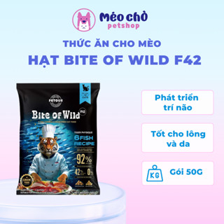 Hạt cho mèo F42 Bite Of Wild 50g thức ăn hạt cao cấp không chứa ngũ cốc dành cho mèo mọi lứa