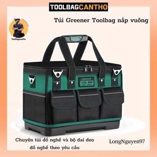Túi đựng đồ nghề Greener nắp vuông có đế nhựa chắc chắn