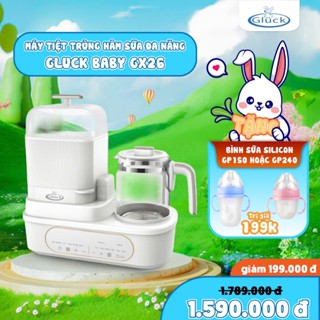 Máy tiệt trùng sữa Gluck GX26, Hâm sữa, Đun nước, Pha sữa, Sấy khô, Đa chức năng 8 in 1