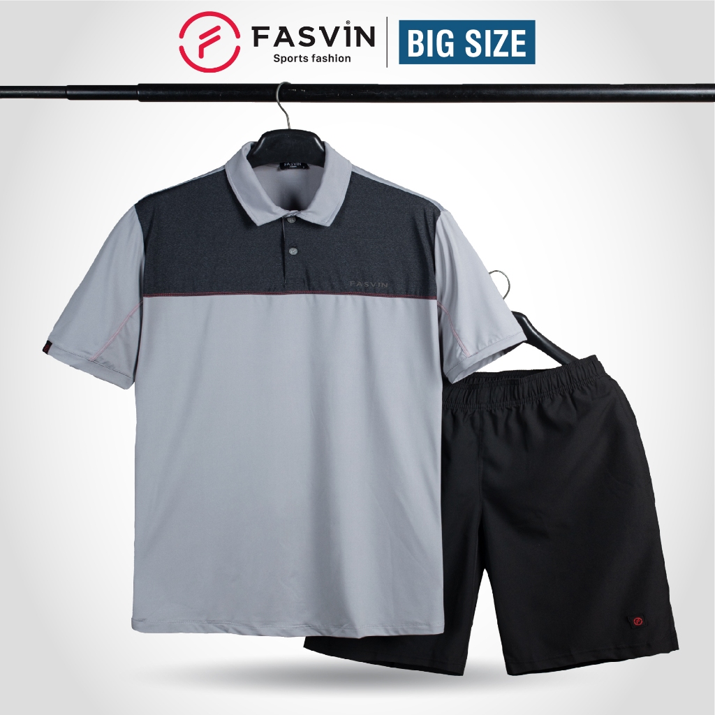 Bộ Quần Áo Thể Thao BigSize Nam 80kg đến 100kg FASVIN AB162.1 Chất vải mềm mại, co giãn