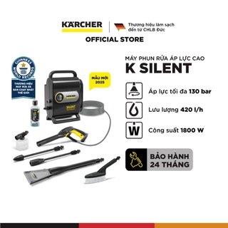  Máy phun rửa áp lực cao Karcher K Silent - Công suất 1800W áp lực tối đa 130 bar - Bảo hành chính hãng 24 tháng 