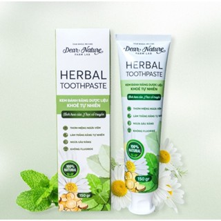 Kem đánh răng thảo dược Dear Nature Khỏe Tự Nhiên trắng răng sạch cao răng giảm hôi miệng 150g