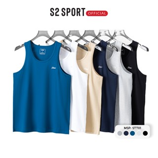 Áo thun ba lỗ nam thể thao S2 SPORT áo sát nách chất cotton mềm khoẻ khoắn mặc hè thoáng mát - STT01