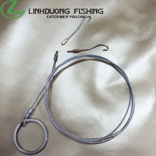 Lưỡi câu lươn loại tốt, siêu bén, siêu nhạy (1 set gồm 1 dây cáp và 2 lưỡi rời)