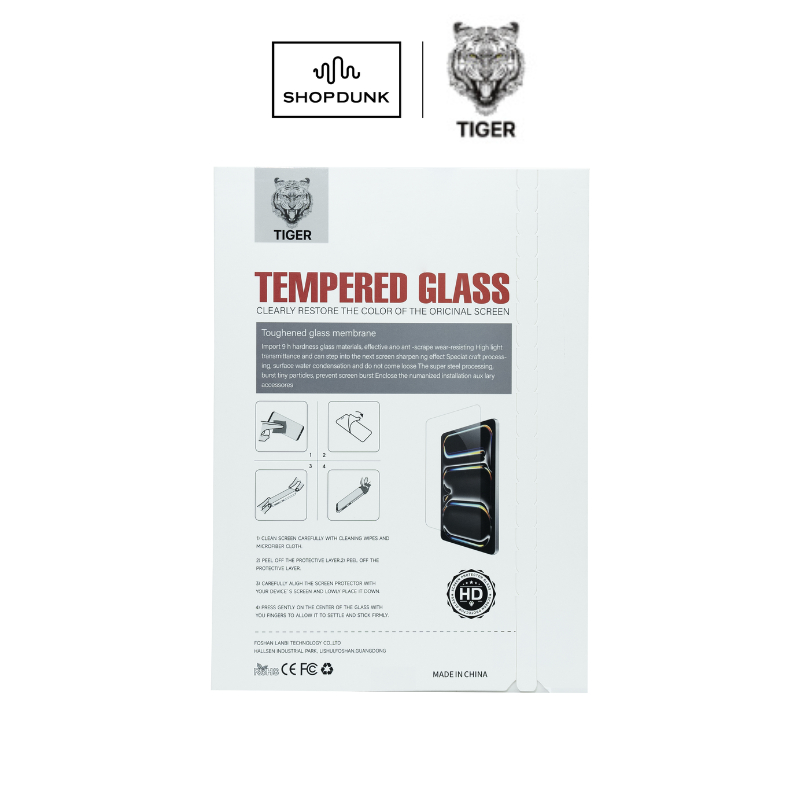 Kính cường lực Tiger Tempered Glass Screen Protectors dành cho iPad Pro M4 / iPad Pro M5 (11 inch & 