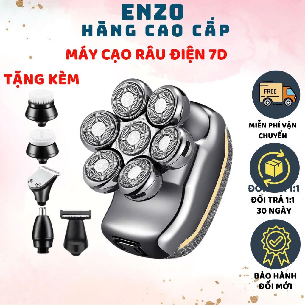 Máy cạo râu điện 7D LIMURAL, cạo râu điện đa năng, cắt tóc, cạo trọc, rửa mặt, tỉa lông mũi