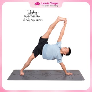 Thảm tập Yoga cao su Louis Yoga - BASIC - Siêu thấm hút, Thiết kế 2 lớp, Mặt bóng, Vệ sinh dễ dàng, Độ bám tốt