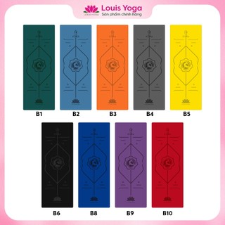 Thảm tập Yoga cao su Louis Yoga - BASIC - Siêu thấm hút, Thiết kế 2 lớp, Mặt bóng, Vệ sinh dễ dàng, Độ bám tốt