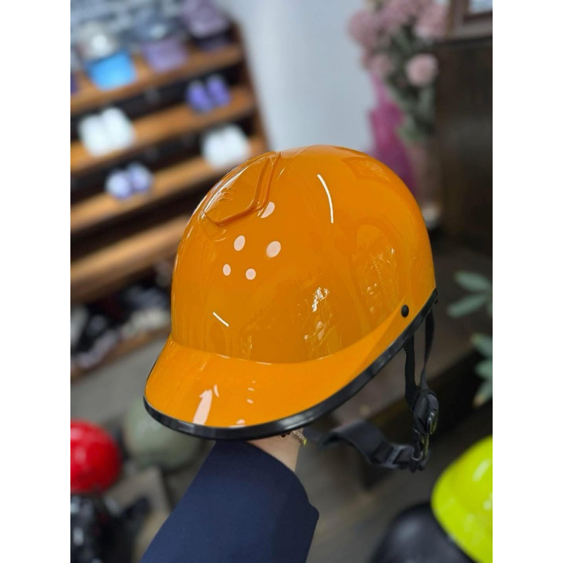 Mũ Bảo Hiểm Chính Hãng Brabus Nửa Đầu Màu Cam