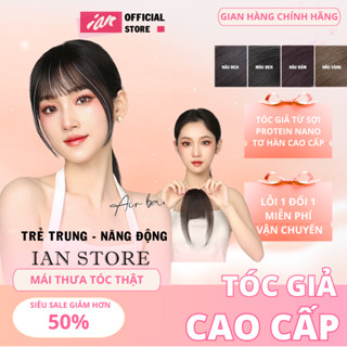 TÓC Giả Mái Thưa Bằng TÓC THẬT 100%- Dệt Tay Siêu HOT Phong Cách Hàn Quốc ( Uốn Duỗi theo ý muốn)