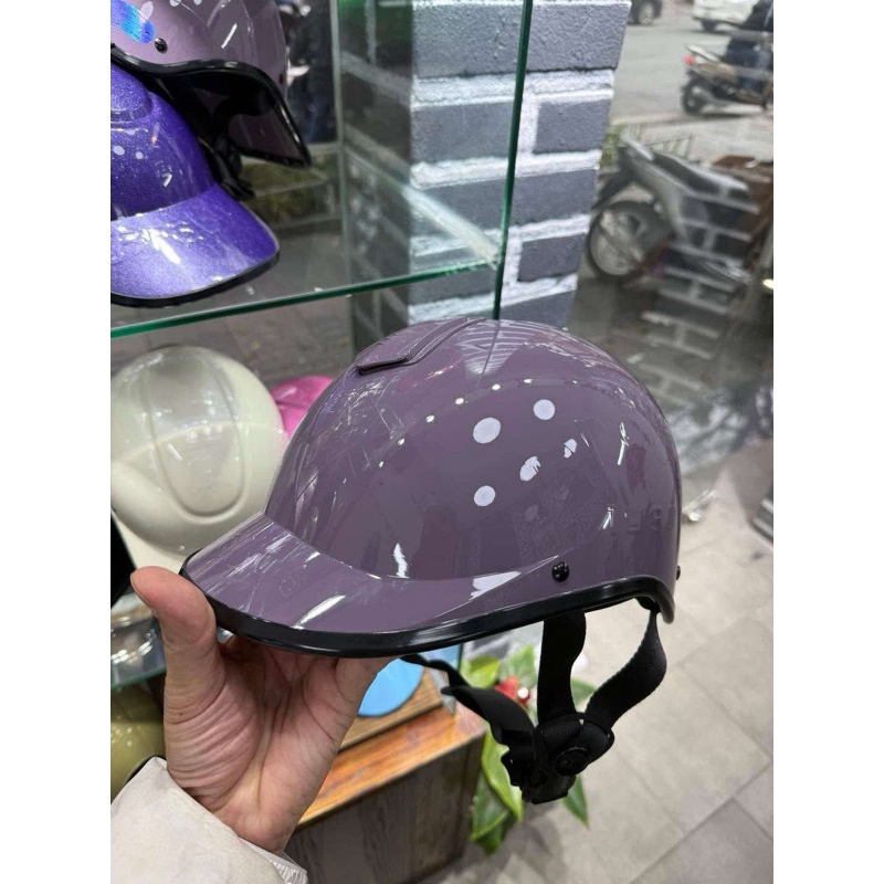 Mũ Bảo Hiểm Chính Hãng Brabus Nửa Đầu Màu Tím Khoai Môn