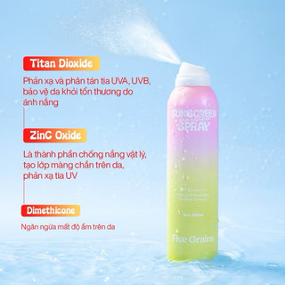 Xịt Chống Nắng Five Grains Nâng Tone Pro-Xylane 160ML – Bí Quyết Cho Làn Da Sáng Mịn Tự Nhiên Bảo Vệ Da Nâng Tone Da.