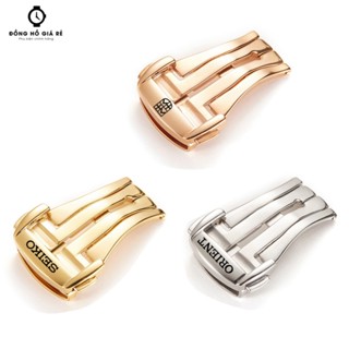  Khóa bướm hai nút bấm gập một bên giấu dây cho đồng hồ nam OMEGA ORIENT SEIKO CITZEN  008  logo khác vui lòng inbox 