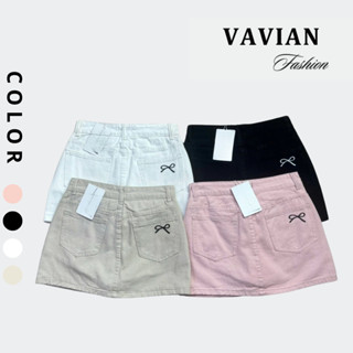 Chân váy chữ A, chân váy jean ngắn thêu NƠ, chân váy bò ngắn cạp cao kèm quần trong phong cách ulzzang Hàn Quốc