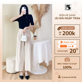 Quần vải dáng suông, không cạp, 2 túi chéo trước Twenty.5 -  HQ02